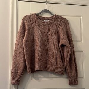 Old Navy Pale Pink Cable Knit Sweater Size Medium